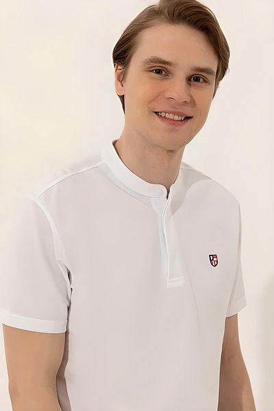 U.S. Polo Assn. Λευκό ανδρικό μπλουζάκι