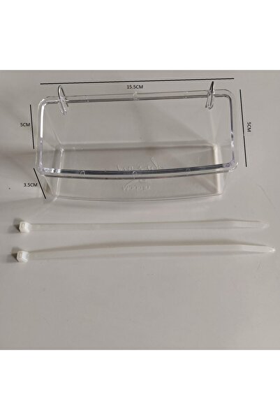 hanımelipetstore Askılı Şeffaf Tavşan, Hamster, Ginepig, Sincap Yemliği 15cm 1adet