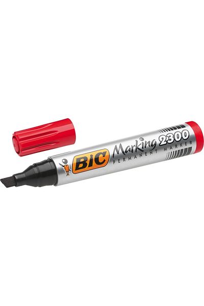 Bic Red Permanent Marker - Cut Ended (Pack of 12)