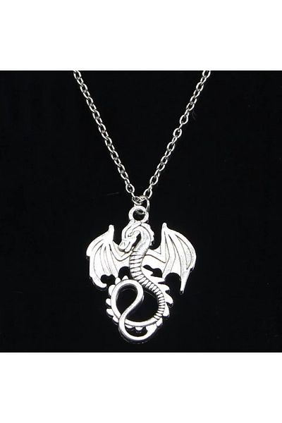 Köstebek Gothic Punk Dragon Necklace
