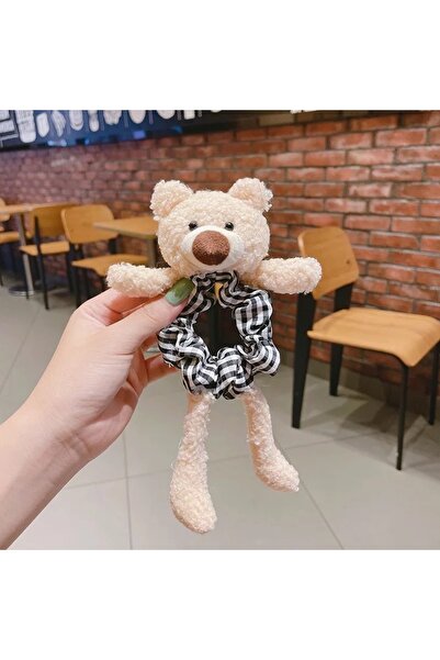 GÜLPEŞE Cataramă cu buton pentru ursuleț în carouri negre