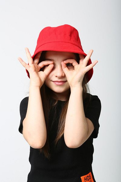FELLMENS Red Unisex Lux Cotton Fabric Bucket Kids Hat