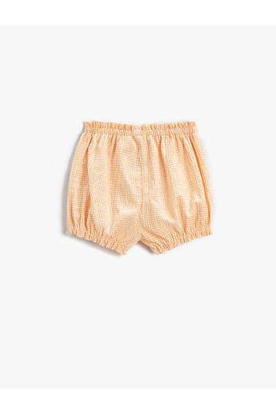 Koton Karierte Shorts über dem Knie mit elastischem Bund und Beinen