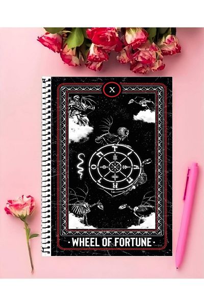 animeandyourworld Tarot Themed Notebook 1 Piece Special Design A4 Size 21*29 Cm Wired Striped Large Size Notebook