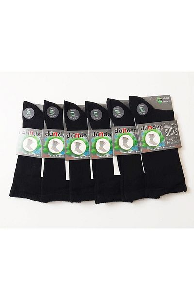 Dündar 6' Pack Bamboo Elasticless Candy Socks Seamless Healthy For Feet Κάλτσες διαβήτη