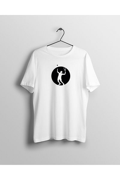 YEACHY Μπλουζάκι Unisex Λευκό Τένις με στάμπα