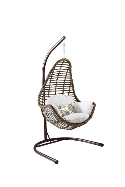 Capri Swing Milas Tek Kişilik,sentetik Poli Üretan Rattan Bahçe,balkon Ve Ev ...
