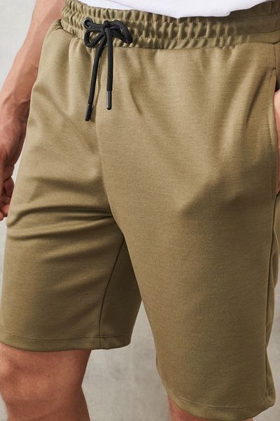 AC&Co / Altınyıldız Classics Pánské khaki standardní střih každodenní pohodlné sportovní pletené šortky