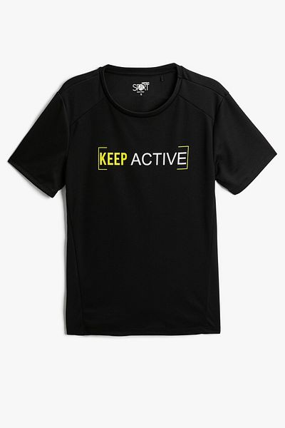 Koton Ανδρικό Μαύρο T-Shirt 2SAM10004NK