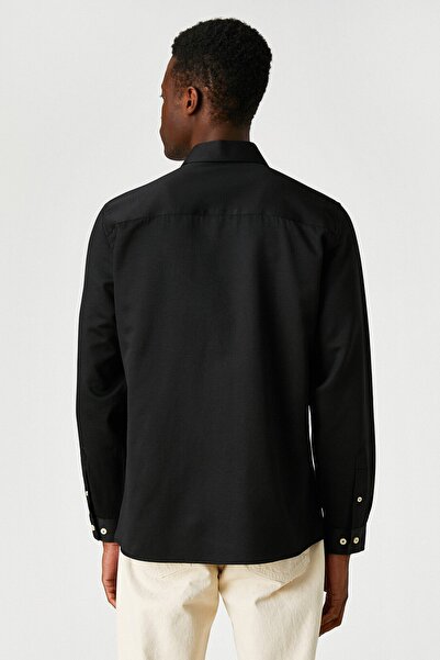 Koton Ανδρικό μαύρο πουκάμισο 2SAM60118HW
