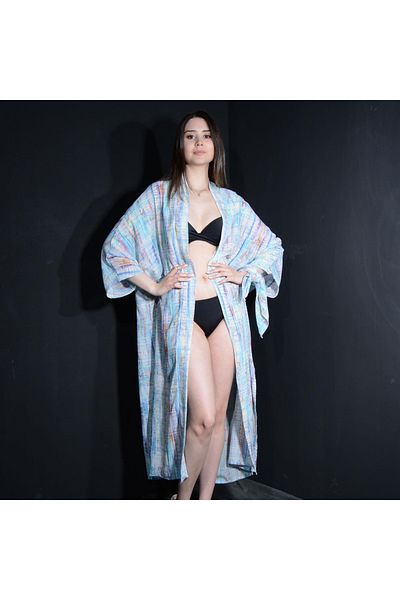 Tedz Collection Paredora Bondi Checkered Kimono Pareo