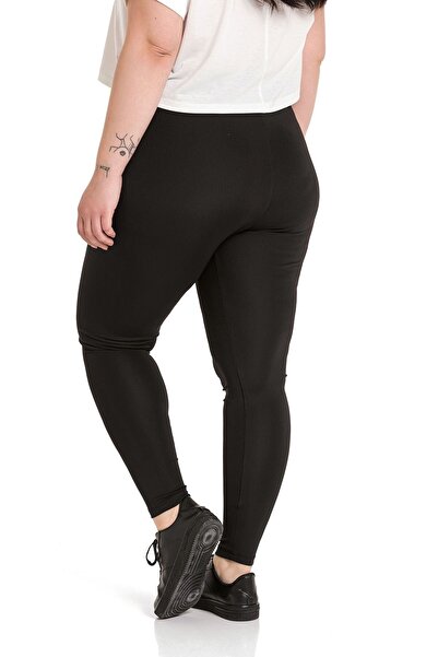 DISENTIS MODEST Μαύρο γυναικείο καλσόν ελαστικό σε μεγάλο μέγεθος μέσης μέχρι τον αστράγαλο