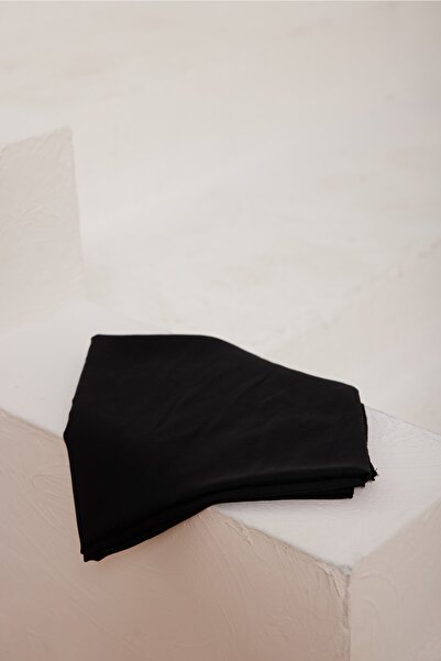 Gülsoy Pamuklu Kesik Elyaf Dikişli Tülbent Siyah