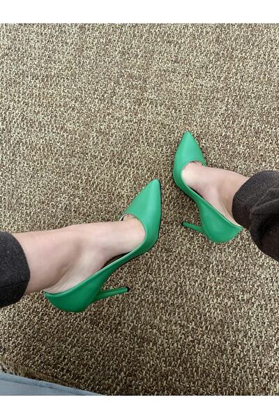 MYVOLANTE Pantofi clasici cu toc pentru femei verzi Stiletto