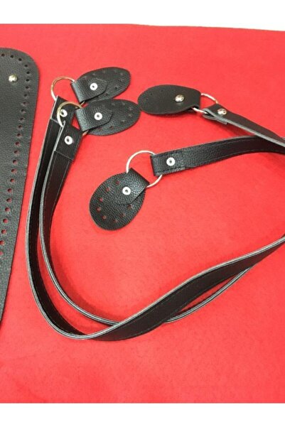 tuhafiyeci Σετ δερμάτινη βάση και λουράκι για τσάντα