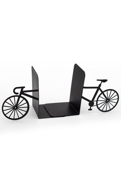 Evay Metal Bicycle Patterned Metal Book Support - Book Holder - Home and Office Decorative Accessory (Set of 2)
