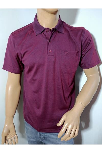 SİMENTİ Tricou clasic cu guler cu un singur buzunar