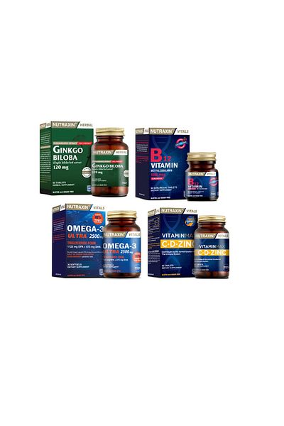 Nutraxin GinkgoBilobaandOmega3Ultra2500MgVitamin Decorated 90 Capsules