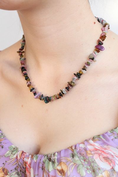 Crystalclem Tourmaline Natural Stone Necklace