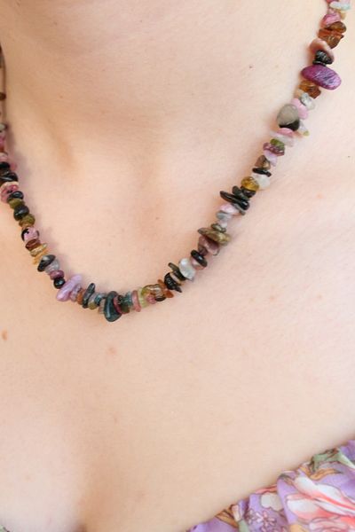 Crystalclem Tourmaline Natural Stone Necklace