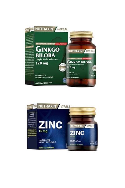Nutraxin GinkgoBilobaandZinc(zinc) Supplement - 60 Tablets + 100 Tablets
