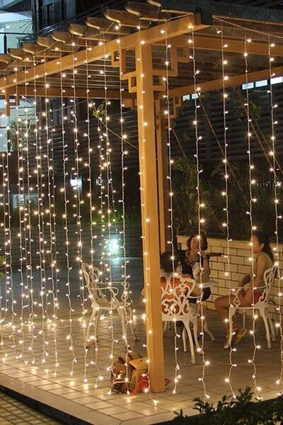 smart white 2.5 X 2.5 Metre Peri Perde Led Uzaktan Kumandalı Günışığı 320 Led.