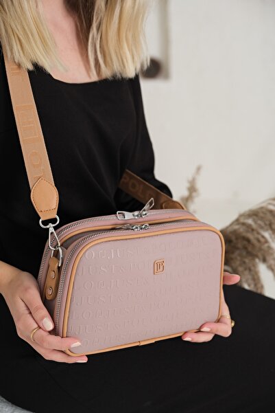 Just Polo حقيبة كتف وحقيبة يد نسائية منقوشة من Just & Polo