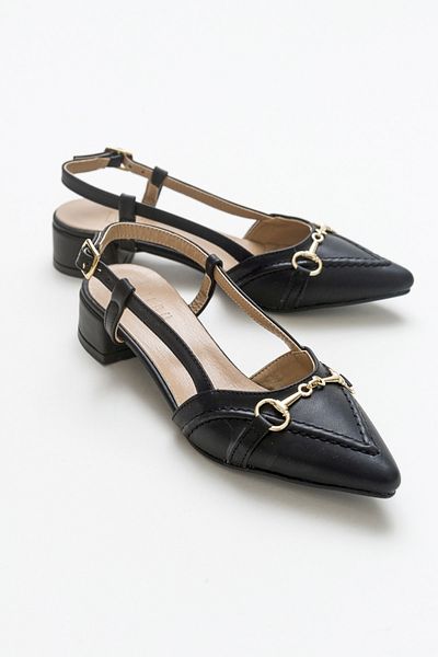 Luvi Olıv Schwarze Damen-Sandalen mit Absatz