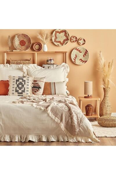 Ricco Lifes 100% Cotton Frilly Single Duvet Cover Set