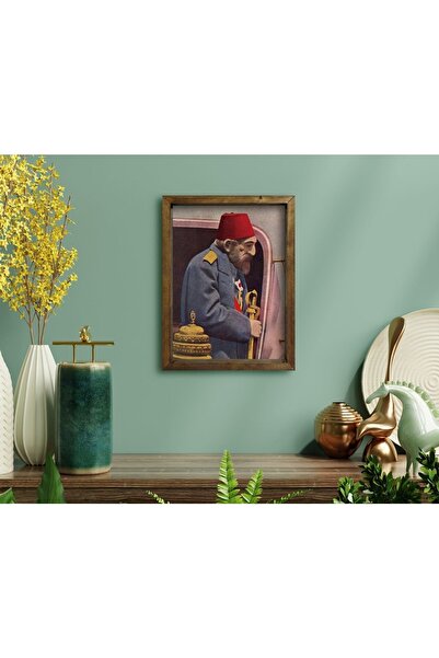 Bk Gift Home Sultan Iı Abdülhamid Han Tasarımlı Doğal Masif Ahşap Çerçeveli T...