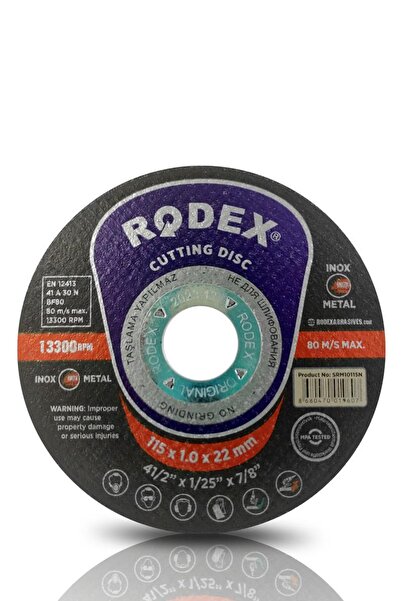Rodex Inox Metal Cutter Stone Disc Sanding Metal Iron Inox Cutting Stone 115 X 1 Mm 1 Piece
