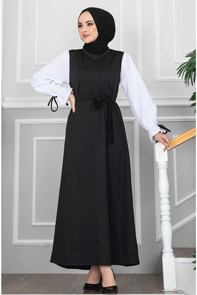 VOLT CLOTHİNG Sukienka hidżab z rękawami balonowymi