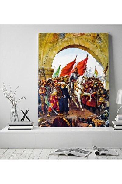 Bk Gift Home Istanbul'un Fethi Fatih Sultan Mehmet Tasarımlı Kanvas Tablo 50x...