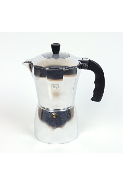 İly Durnes Moka Pot Gümüş 6 Cup 300 Ml