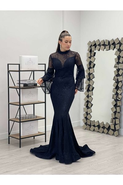 giyimmasalı Φόρεμα ψαριού Full Lace - Μαύρο