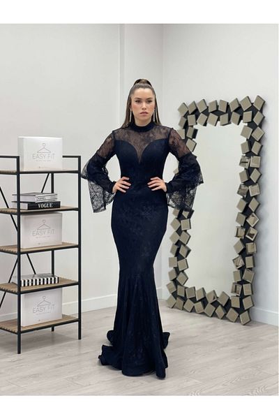 giyimmasalı Φόρεμα ψαριού Full Lace - Μαύρο