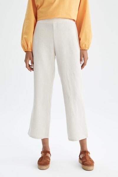 DeFacto Παντελόνι Relax Straight Fit Line Blend