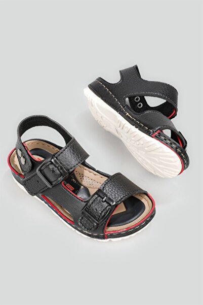 Beınsteps Sandale confortabile pentru copii cu velcro negre 5110