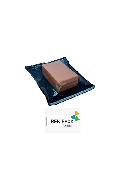 REK PACK AMBALAJ Siyah Şeffaf 24x30+5 Kargo Poşeti 100 Adet