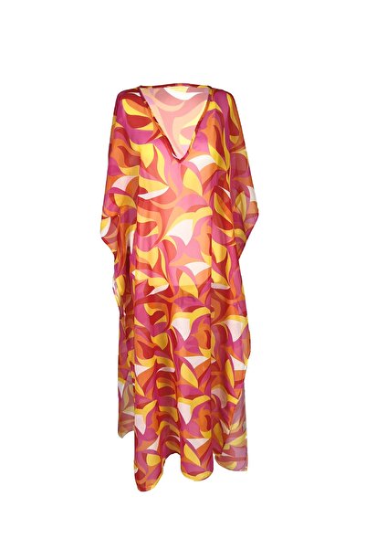 MANOTRES لون موجة فستان الشاطئ الشيفون