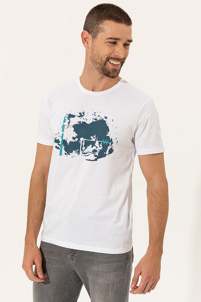 Pierre Cardin Λευκό ανδρικό T-Shirt - G021Sz011.000.1373923