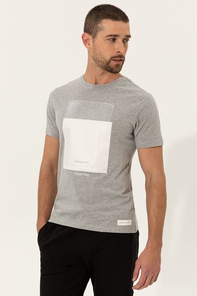 Pierre Cardin Ανδρικό T-Shirt Light Grey Melange - G021Sz011.000.1369925