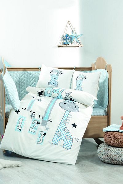 Hobby Buddy Cotton Baby Duvet Cover Set Blue