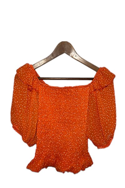 Jeune Femme Kadın Beli Komple Gipeli Balon Kol Bluz