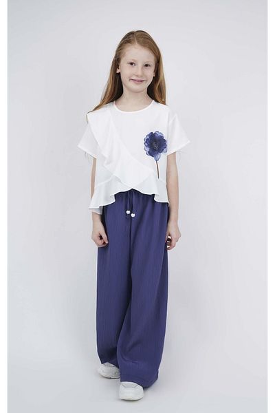 best kids Girl's Ecru Flounce Chiffon Blouse