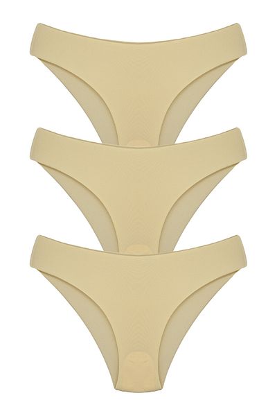 HNX 3-Piece Micro Fabric Anti-Ghost Bikini Women's Panties