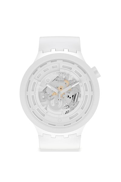 Swatch Big Bold Ceramic C-White Sb03W100 Wristwatch