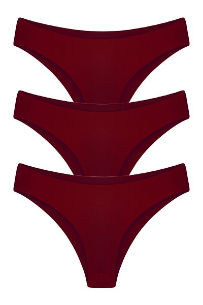 HNX Chiloți de damă, 3 bucăți, din microțesătură, non-Ghost Mark Bikini