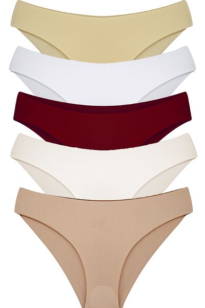 HNX Γυναικεία εσώρουχα μπικίνι 5' Pack Micro Fabric Ghost No Trace