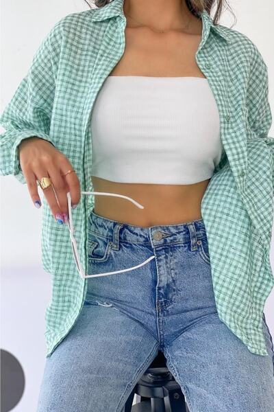 FEMELLE Дамска карирана риза с един джоб